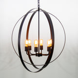 Yosemite Home Decor 6 Light Chandelier In Matte Black Finish 12002467-YHD