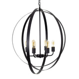 Yosemite Home Decor 6 Light Chandelier In Matte Black Finish 12002467-YHD