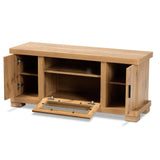 Viveka Modern and Contemporary Oak Brown Finished Wood 2-Door TV Stand
