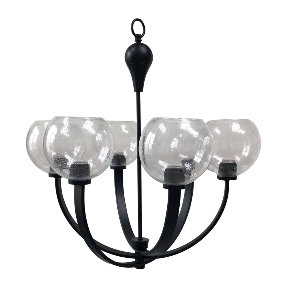Yosemite Home Decor 6 Light Chandelier In Matte Black Finish 120030644-YHD
