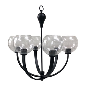Yosemite Home Decor 6 Light Chandelier In Matte Black Finish 120030644-YHD