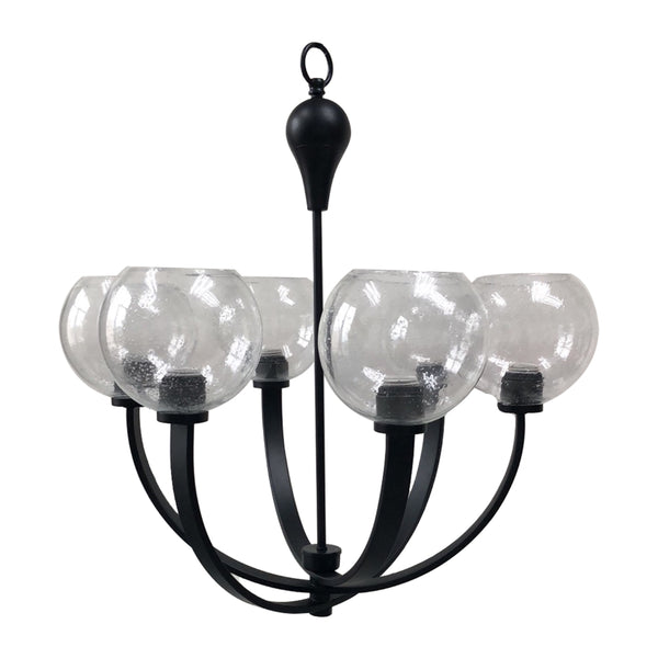 Yosemite Home Decor 6 Light Chandelier In Matte Black Finish 120030644-YHD