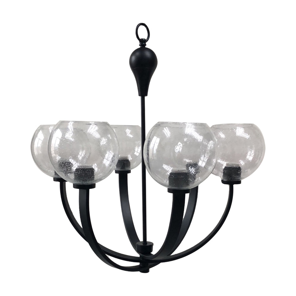 Yosemite Home Decor 6 Light Chandelier In Matte Black Finish 120030644-YHD