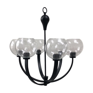 Yosemite Home Decor 6 Light Chandelier In Matte Black Finish 120030644-YHD
