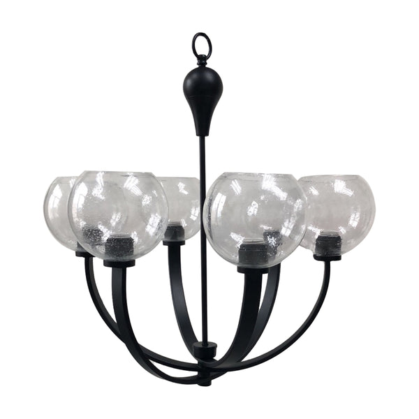 Yosemite Home Decor 6 Light Chandelier In Matte Black Finish 120030644-YHD