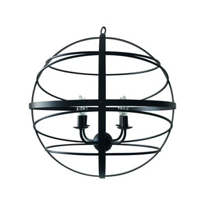 Yosemite Home Decor 4 Light Chandelier In Matte Black Finish 120031344-YHD