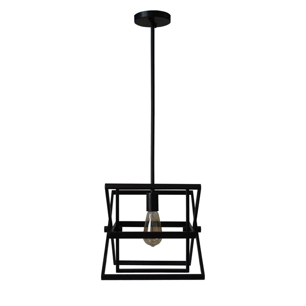 Yosemite Home Decor 1 Light Pendant In Matte Black Finish 120032312-YHD