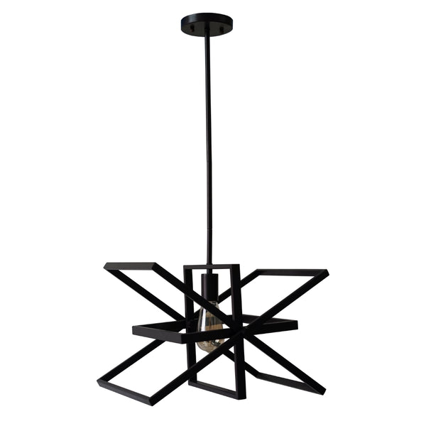 Yosemite Home Decor 1 Light Pendant In Matte Black Finish 120032312-YHD