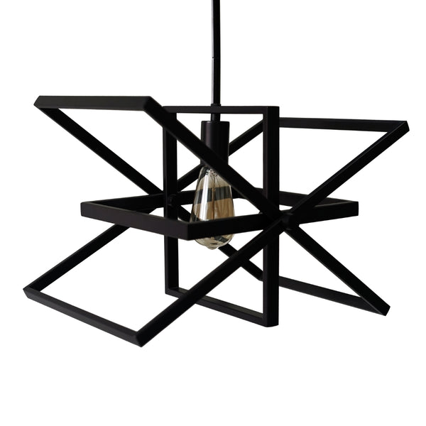 Yosemite Home Decor 1 Light Pendant In Matte Black Finish 120032312-YHD