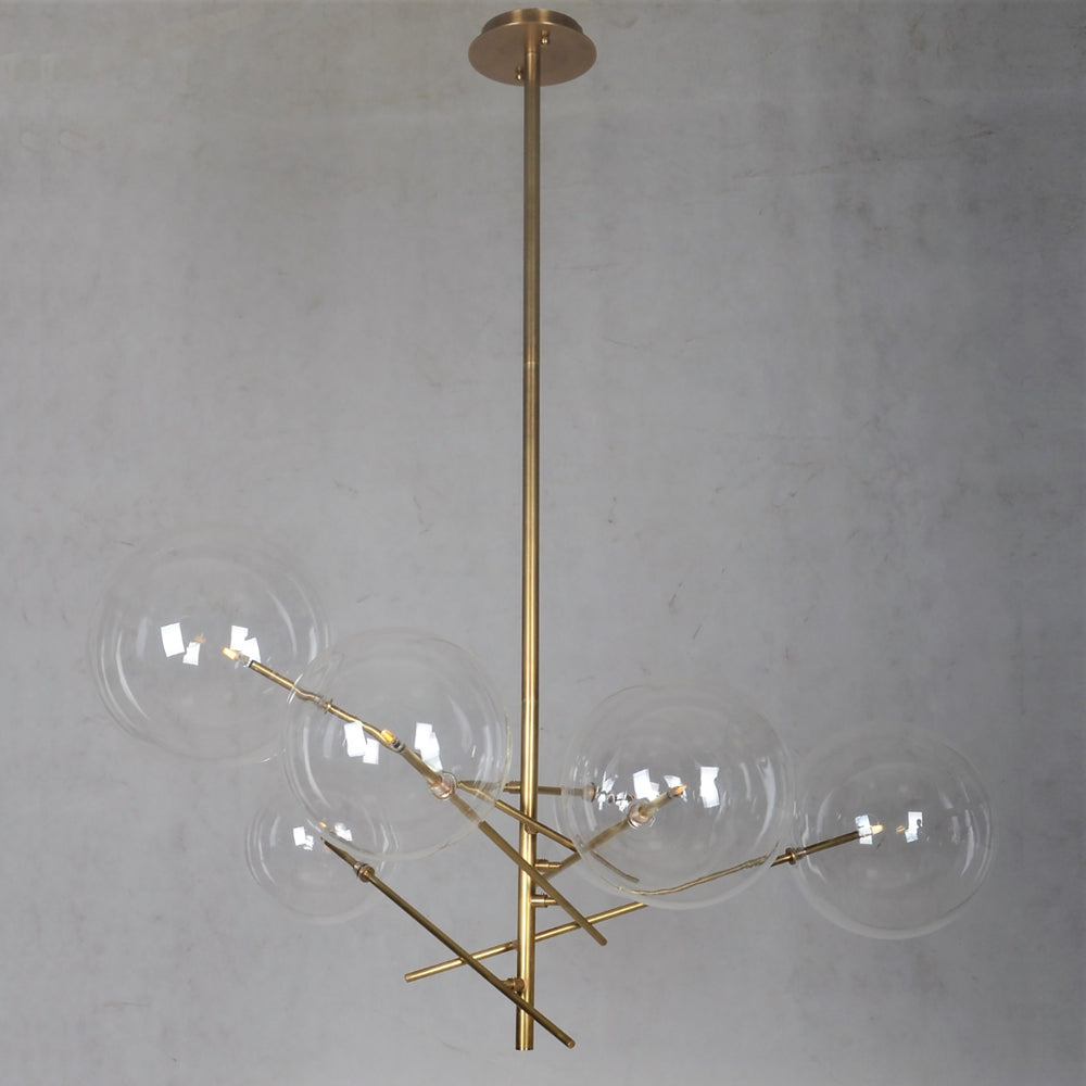 Yosemite Home Decor 6 Light Chandelier In Antique Brass Finish 120039648-YHD