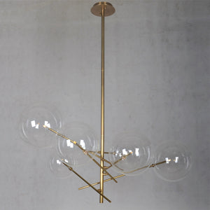 Yosemite Home Decor 6 Light Chandelier In Antique Brass Finish 120039648-YHD