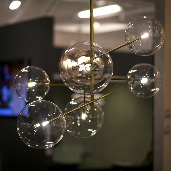 Yosemite Home Decor 6 Light Chandelier In Antique Brass Finish 120039648-YHD