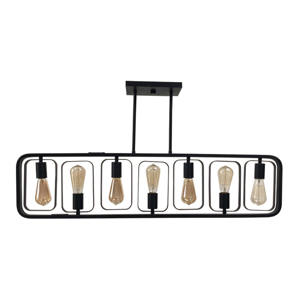 Yosemite Home Decor 7 Light Island Light In Black Finish 12004077-YHD