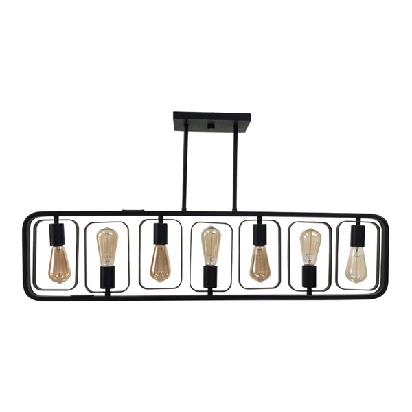 Yosemite Home Decor 7 Light Island Light In Black Finish 12004077-YHD