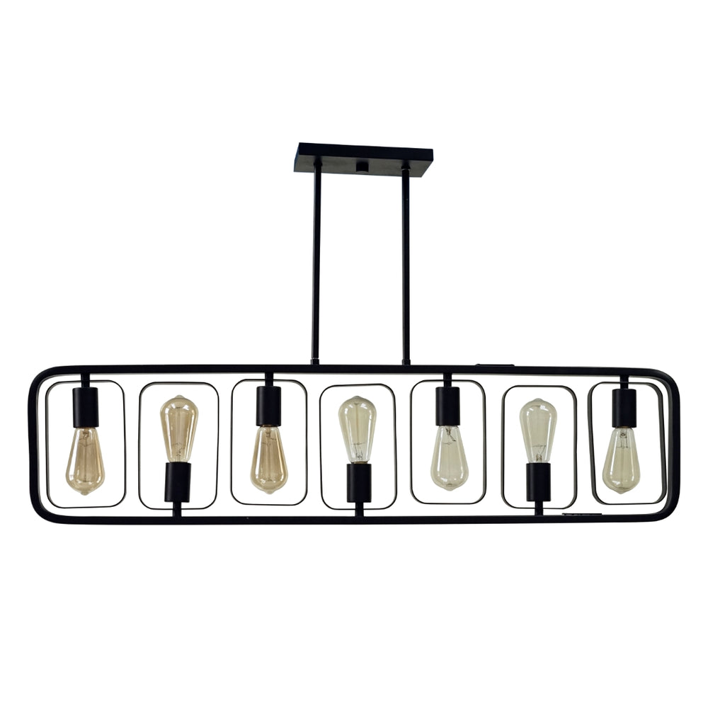 Yosemite Home Decor 7 Light Island Light In Black Finish 12004077-YHD