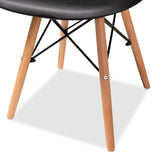 Jaspen Modern and Contemporary Finished Polypropylene Plastic and Oak Brown Finished Wood 4-Piece Dining Chair Set