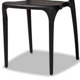 Baxton Studio Gould Modern Transtional Black Plastic 4-Piece Dining Chair Set