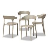 Gould Modern Transtional Plastic 4-Piece Dining Chair Set