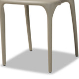 Baxton Studio Gould Modern Transtional Beige Plastic 4-Piece Dining Chair Set