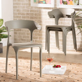 Baxton Studio Gould Modern Transtional Beige Plastic 4-Piece Dining Chair Set