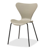 Jaden Modern and Contemporary Beige Plastic and Black Metal 4-Piece Dining Chair Set