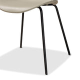 Jaden Modern and Contemporary Beige Plastic and Black Metal 4-Piece Dining Chair Set