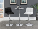 Contemporary Adjustable Height Bar Stools Chrome and (Set of 2)