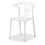 Warner Modern and Contemporary White Plastic 4-Piece Dining Chair Set