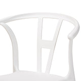 Warner Modern and Contemporary White Plastic 4-Piece Dining Chair Set