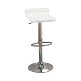Contemporary 29" Upholstered Backless Adjustable Bar Stools and Chrome (Set of 2)