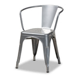Baxton Studio Ryland Modern Industrial Grey Finished Metal 4-Piece Dining Chair Set