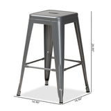 Horton Modern and Contemporary Industrial Finished Metal 4-Piece Stackable Counter Stool Set