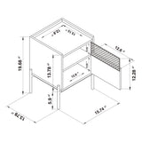 Tasman Modern and Contemporary Industrial Natural Brown Finished Wood and Black Metal End Table