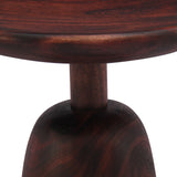 New Pacific Direct Kawhi Trembesi Large End Table Dark Brown with Dark Brown Leg Finish 1210021-DB-NPD