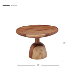 New Pacific Direct Kawhi Trembesi Large End Table Natural with Natural Leg Finish 1210021-N-NPD
