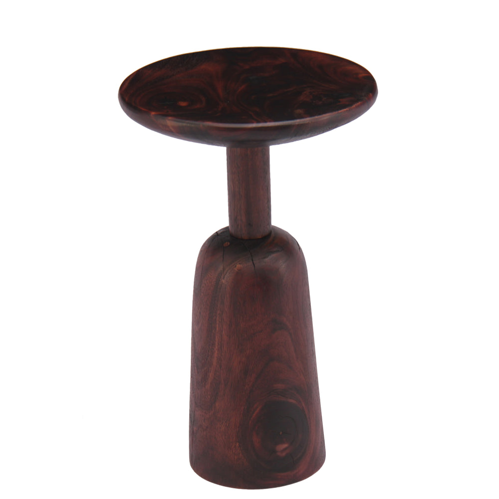 New Pacific Direct Kawhi Trembesi Small End Table Dark Brown with Dark Brown Leg Finish 1210022-DB-NPD