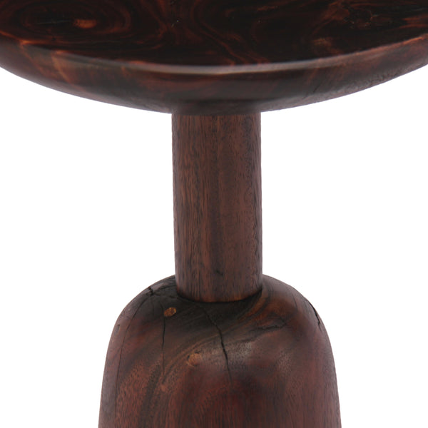 New Pacific Direct Kawhi Trembesi Small End Table Dark Brown with Dark Brown Leg Finish 1210022-DB-NPD