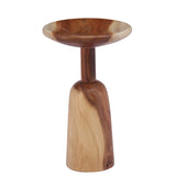New Pacific Direct Kawhi Trembesi Small End Table Natural with Natural Leg Finish 1210022-N-NPD