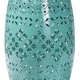 Baxton Studio Lavinia Modern and Contemporary Teal Finished Metal Outdoor Side Table