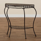 Baxton Studio Laraine Modern and Contemporary Black Metal Outdoor Console Table