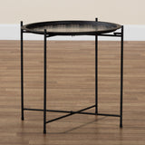 Ivana Modern and Contemporary Black Finished Metal Plant Stand