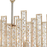 Equilibrium 34'' Wide 5-Light Linear Chandelier - Polished Nickel