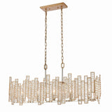 Equilibrium 34'' Wide 5-Light Linear Chandelier - Polished Nickel