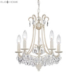 Mini Victorian 14'' Wide 5-Light Chandelier - Antique Cream