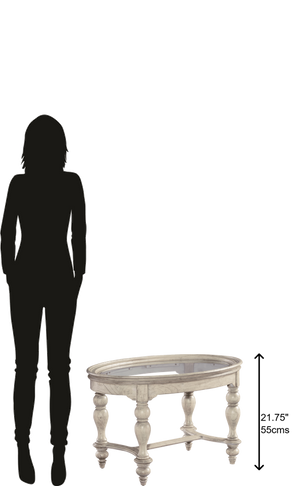 Hekman Furniture Homestead Oval Glass Top Coffee Table 12200LN