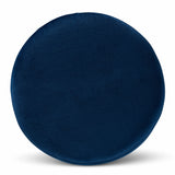 Chaela Contemporary Glam and Luxe Navy Blue Velvet Fabric Upholstered and Gold Finished Metal Ottoman