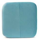 Aleron Contemporary Glam and Luxe Sky Blue Velvet Fabric Upholstered and Gold Finished Metal Storage Ottoman