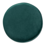 Thurman Contemporary Glam and Luxe Green Velvet Fabric Upholstered and Gold Finished Metal Ottoman
