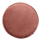 Thurman Contemporary Glam and Luxe Pink Velvet Fabric Upholstered and Gold Finished Metal Ottoman