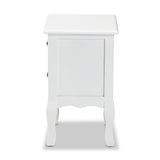 Caelan Classic and Traditional White Finished Wood 2-Drawer Nightstand